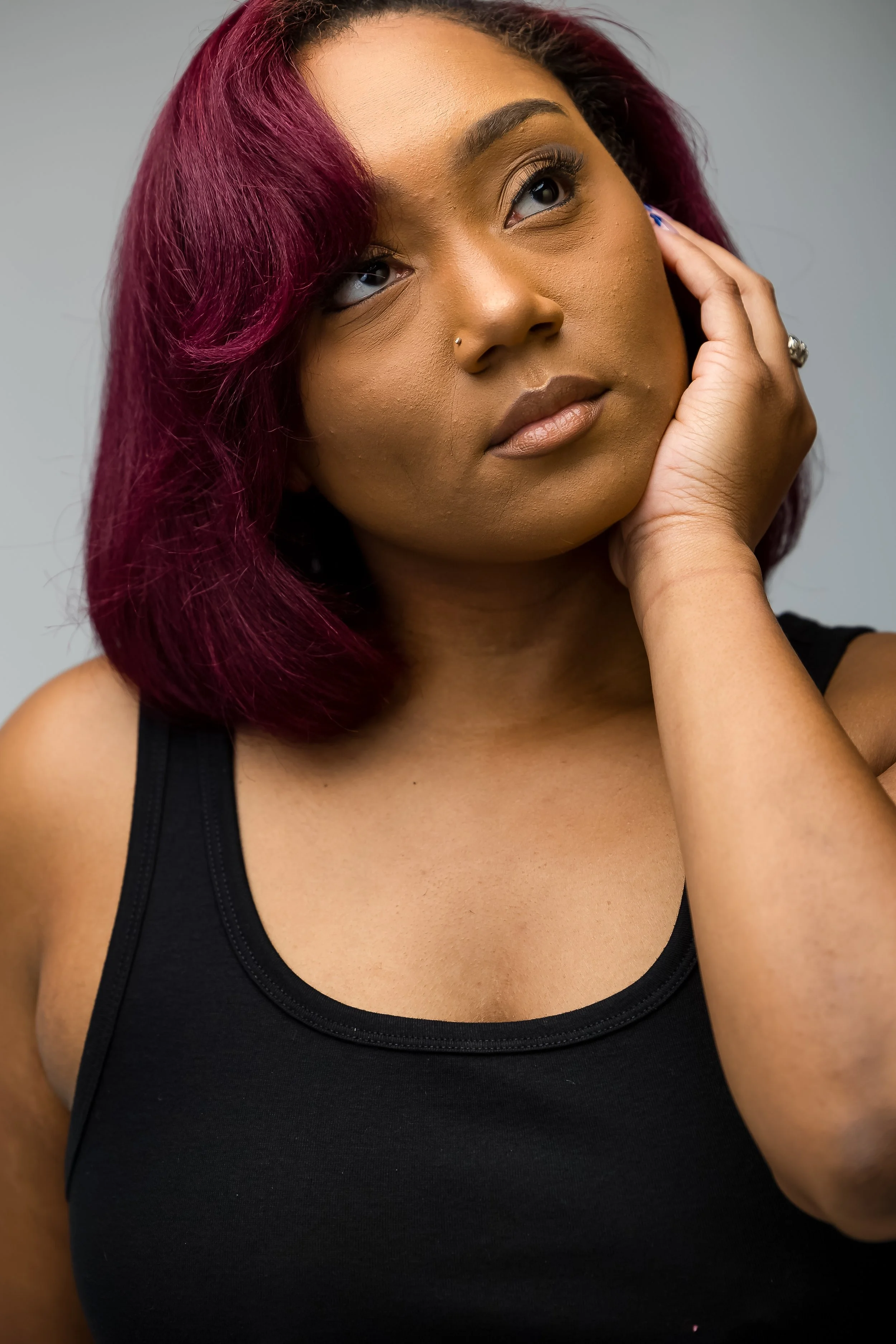 Silk press hair style